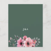 おしゃれな結婚式招待状 葉っぱ ユーカリ シンプル チラシ (裏面)