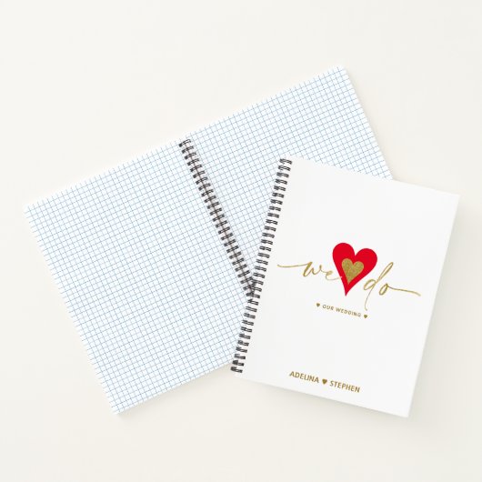 おしゃれな結婚式計画 ウェディングジャーナル ゴールドスクリプト ノートブック (内部)