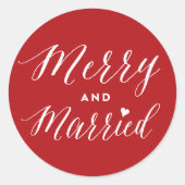 おしゃれな結婚式　クリスマス　スクリプト ラウンドシール (正面)