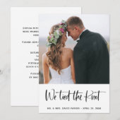 おしゃれな結婚後お知らせ＆パーティー招待状 | 写真付き 招待状 (正面/裏面)