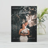 おしゃれな結婚記念のクリスマスカード写真 シーズンカード (スタンド正面)