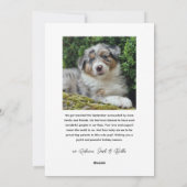 おしゃれな結婚記念日のタータン・プレイド写真コラージュをカスタマイズ シーズンカード (裏面)