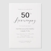おしゃれな結婚50周年記念 ベラム紙招待状 (正面)