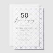 おしゃれな結婚50周年記念 ベラム紙招待状 (オフセット (招待状))