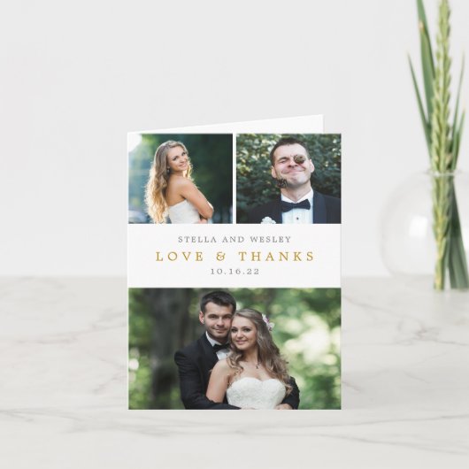 おしゃれな編集可能カラー サンクス カード (正面)