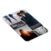 おしゃれな縦型の結婚式「Save the Date」写真付きチョークボードマグネット マグネット (右側)