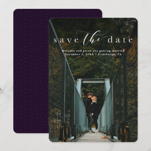 おしゃれな縦型写真カード「Save the date」スクリプト セーブザデート