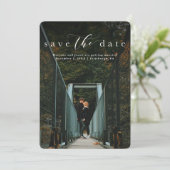 おしゃれな縦型写真カード「Save the date」 セーブザデート (スタンド正面)