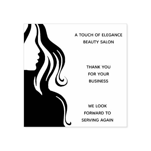 おしゃれな美容室 スタイリスト ありがとう ラバースタンプ (インプリント)