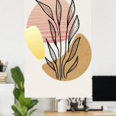 おしゃれな背景デザイン ポスター (ホームオフィス)