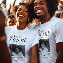 おしゃれな自慢の親の卒業Tシャツ