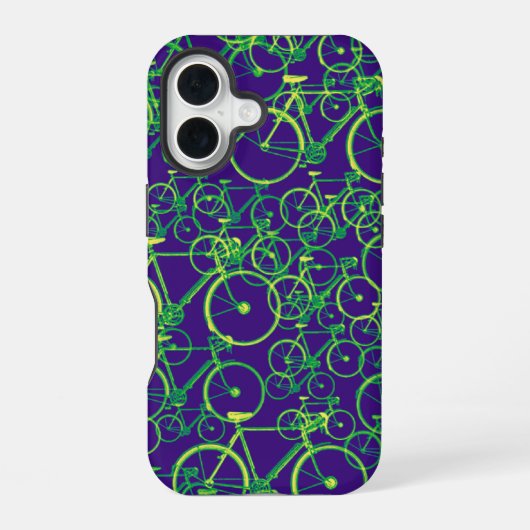 おしゃれな自転車のグラフィック柄 iPhone 16ケース (裏面)