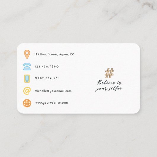 おしゃれな自転車女子QRコード 名刺 (裏面)