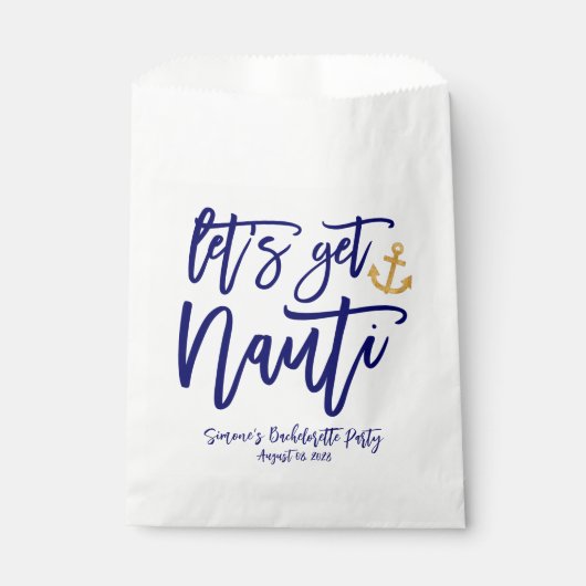 おしゃれな航海を | 海事の花嫁お披露目パーティー フェイバーバッグ (正面)