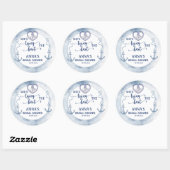 おしゃれな航海 シーズ タイング ザ ノット ブライダル シャワー エレガント ラウンドシール (シート)