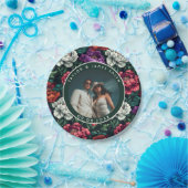 おしゃれな芍薬のプレート 結婚前パーティー ペーパープレート (パーティー)