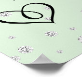 おしゃれな花のウェディング ウェルカムサイン ポスター (角)