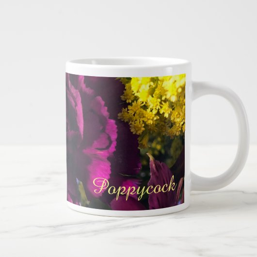 おしゃれな花のマグカップ ジャンボコーヒーマグカップ (右)