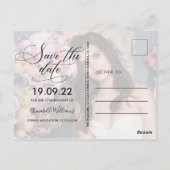 おしゃれな花の写真を使ったスイート16の保存日 ポストカード (裏面)