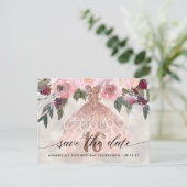 おしゃれな花の写真を使ったスイート16の招待状 ポストカード (スタンド正面)