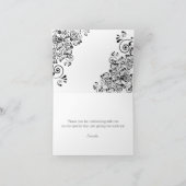 おしゃれな花の巻き紙 サンキューカード (内部)