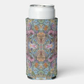 おしゃれな花の庭の水彩画 スリム缶クーラー (Seltzer裏面)