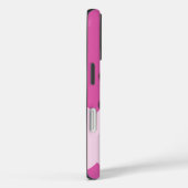 おしゃれな花の形のピンクのモノグラム Case-Mate iPhoneケース (裏面 / 右)