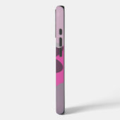 おしゃれな花の形のピンクのモノグラム Case-Mate iPhoneケース (裏面 / 左)