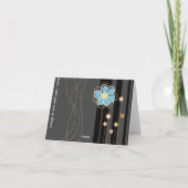 おしゃれな花の感謝カード サンキューカード (裏面)