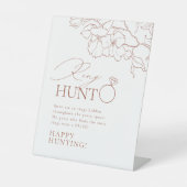 おしゃれな花の指輪探しゲーム ブライダルシャワーゲーム 台座サイン (正面)