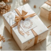 おしゃれな花の水彩ウェディングシャワー フェイバータグ