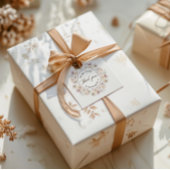 おしゃれな花の水彩画 ブライダルシャワーのお礼 フェイバータグ