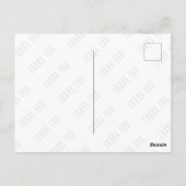 おしゃれな花の鏡像 ブラック サンクス ポストカード (裏面)