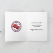 おしゃれな花の30周年記念カード ご夫婦へ カード (内部)