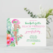 おしゃれな花嫁のブライズメイドパーティーウィークエンド 招待状 (スタンド正面)