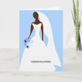 おしゃれな花嫁の結婚式おめでとう カード (正面)