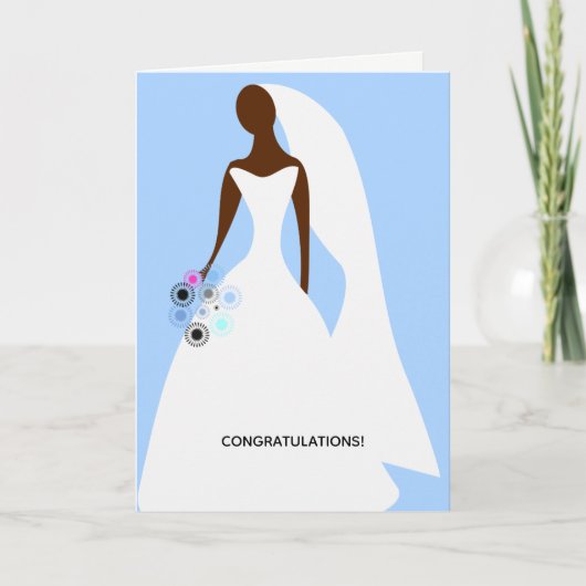 おしゃれな花嫁の結婚式おめでとう カード (正面)