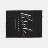 おしゃれな花嫁の結婚式Tシャツ フリースブランケット (正面(横))