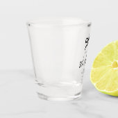 おしゃれな花嫁の黒いリボンの結婚前パーティー ショットグラス (左)