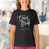 おしゃれな花嫁チームの筆記体デザイン Tシャツ