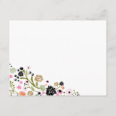 おしゃれな花束のフラワー方向情報カード招待状 エンクロージャーカード (裏面)