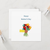 おしゃれな花束の母の日カード カード (正面/裏面インサイチュ)