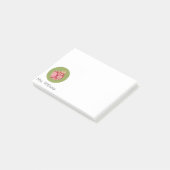 おしゃれな花柄のカスタム教師用アップル ポストイット (アングル)