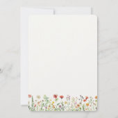 おしゃれな花柄のカード - 名前入り ノートカード (裏面)