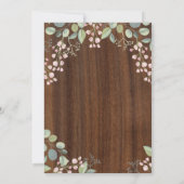 おしゃれな花柄の周年記念 招待状 (裏面)