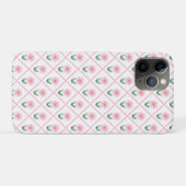 おしゃれな花柄の格子柄グランドミレニアル Case-Mate iPhoneケース (裏面(横))
