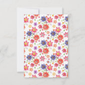 おしゃれな花柄の「Save the Date」カード セーブザデート (裏面)