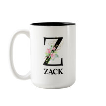 おしゃれな花柄のZモノグラムアルファベット