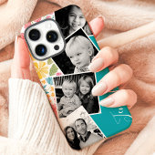 おしゃれな花柄インスタグラムフィルムストリップ写真コラージュカスタム Case-Mate iPhoneケース