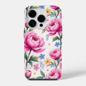 おしゃれな花柄デザイン iPhoneケース (裏面)